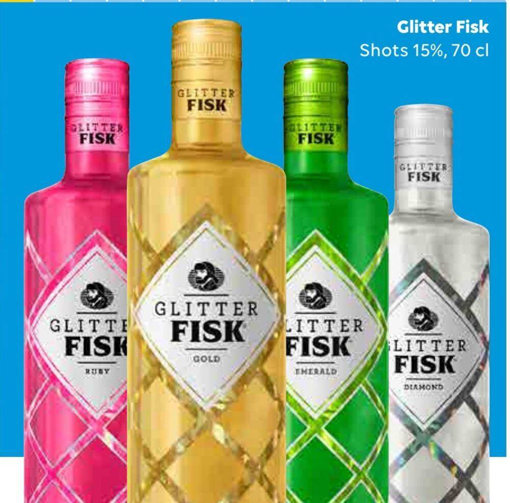Glitter fisk tilbud hos