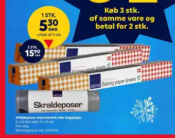 BorderShop Affaldsposer med snøreluk eller bagepapir tilbud