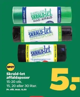 Netto Skrald-let affaldsposer tilbud