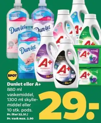 Netto Dunlet eller A+ tilbud
