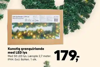 Kvickly Kunstig granguirlande med led lys tilbud