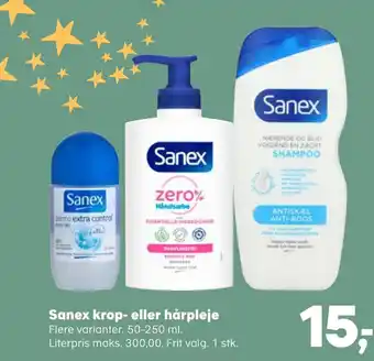 Kvickly Sanex krop- eller hårpleje tilbud