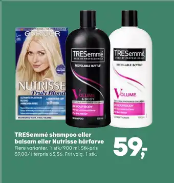 Tresemmé shampoo eller balsam eller nutrisse hårfarve