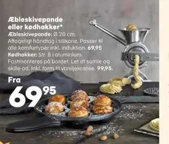 Kvickly Æbleskivepande eller kødhakker tilbud