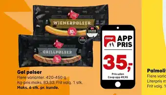 Kvickly Gøl pølser tilbud