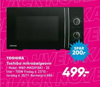 Bilka Toshiba mikrobølgeovn tilbud