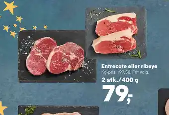 SuperBrugsen Entrecote eller ribeye tilbud