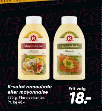 Bilka K-salat remoulade eller mayonnaise tilbud