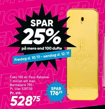Bilka 100 ml paco rabanne 1 million edt man tilbud