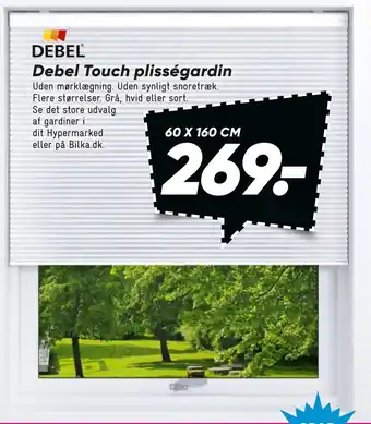 Bilka Debel touch plisségardin tilbud