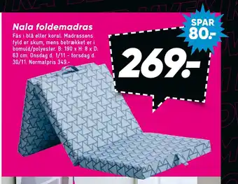 Bilka Nala foldemadras tilbud