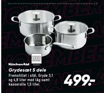 Bilka Grydesæt 5 dele tilbud