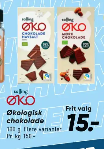 Bilka Økologisk chokolade tilbud