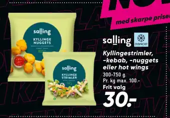 Bilka Kyllingestrimler, -kebab, -nuggets eller hot wings tilbud