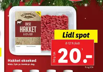 Lidl Hakket oksekød tilbud