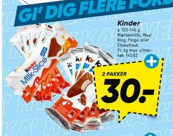 Bilka Kinder tilbud