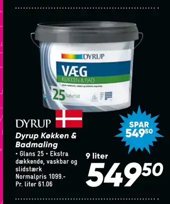 Bilka Dyrup køkken & badmaling tilbud