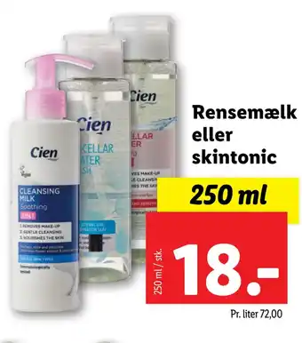 Lidl Rensemælk eller skintonic tilbud