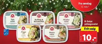 Lidl K-salat pålægssalat tilbud