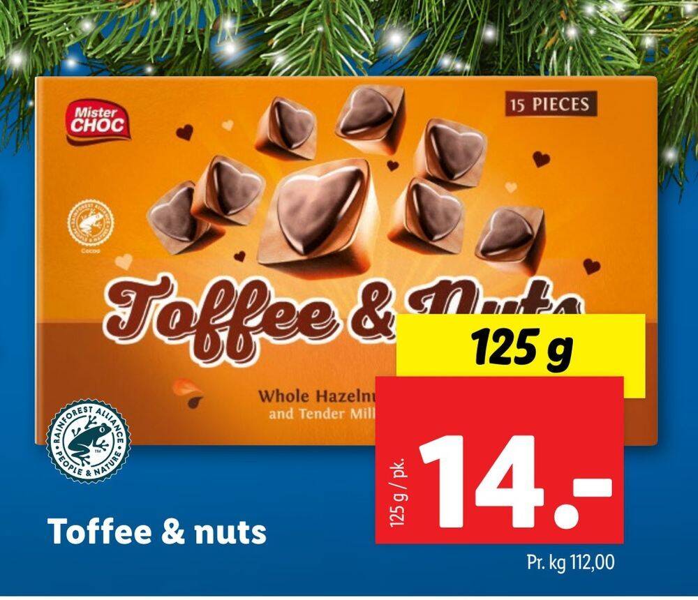Toffee & nuts tilbud hos Lidl