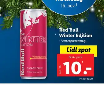 Lidl Red bull winter edition tilbud