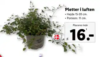 Lidl Pletter i luften tilbud