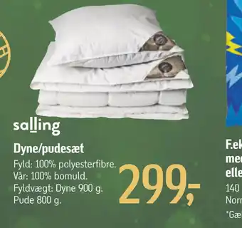 Føtex Dyne/pudesæt tilbud