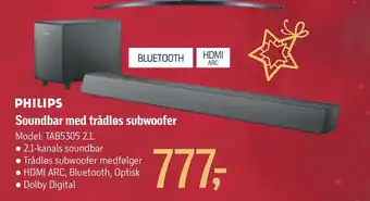 Føtex Soundbar med trådløs subwoofer tilbud