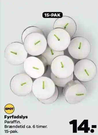 Netto Fyrfadslys tilbud