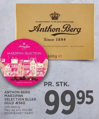 MENY ANTHON BERG ´MARZIPAN SELECTION ELLER GULD ÆSKE tilbud