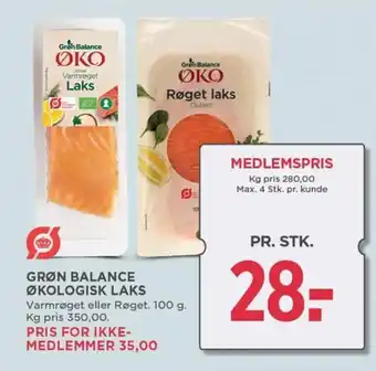 MENY GRØN BALANCE ØKOLOGISK LAKS tilbud