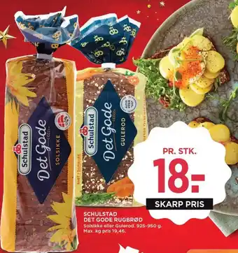 MENY SCHULSTAD DET GODE RUGBRØD tilbud