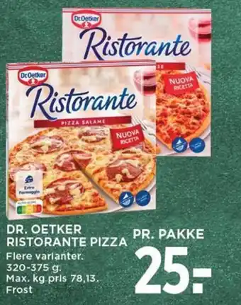MENY DR. OETKER RISTORANTE PIZZA tilbud