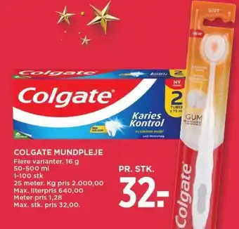 MENY COLGATE MUNDPLEJE tilbud