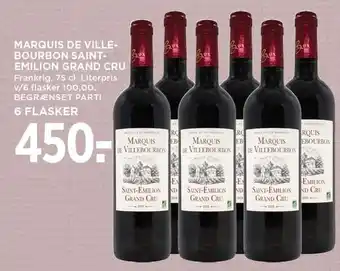 MENY Marquis de villebourbon saintemilion grand cru tilbud