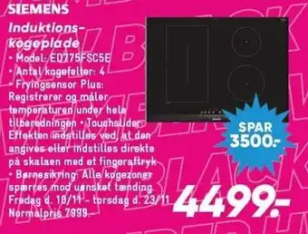 Bilka Induktions kogeplade tilbud