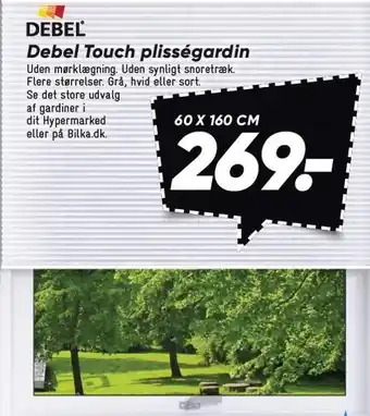 Bilka Debel touch plisségardin tilbud