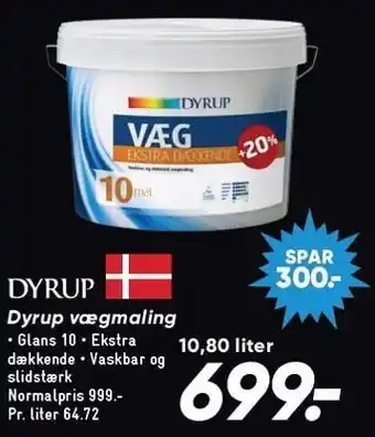 Bilka Dyrup vægmaling 10,80 liter tilbud