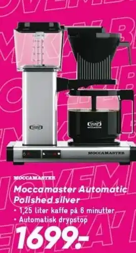 Bilka Moccamaster automatic polished silver tilbud