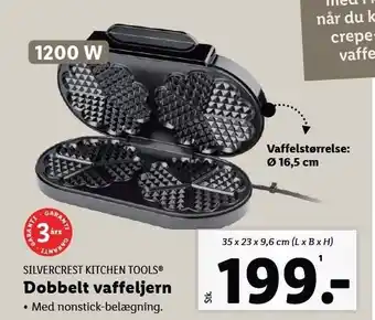 Lidl Silvercrest kitchen tools dobbelt vaffeljern tilbud