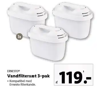 Lidl Ernesto vandfiltersæt 3-pak tilbud