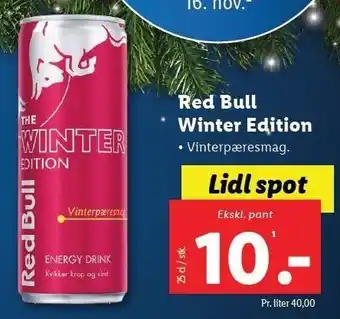 Lidl Red bull winter edition tilbud