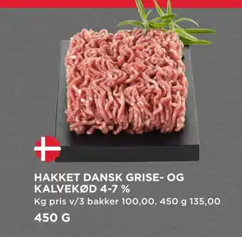 MENY Hakket dansk grise- og kalvekød 4-7 % tilbud