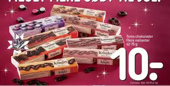 REMA 1000 Toms chokolader tilbud