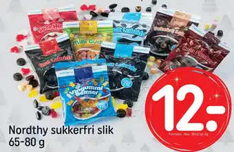 REMA 1000 Nordthy sukkerfri slik tilbud