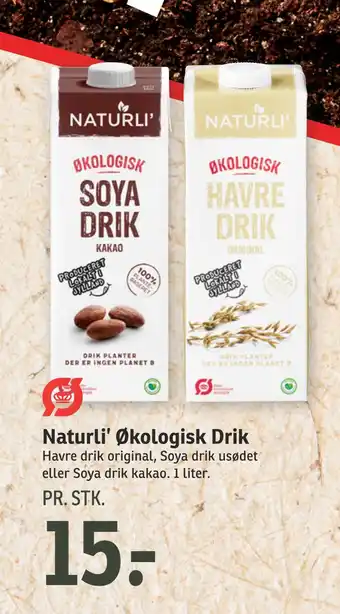 SPAR Naturli' økologisk drik tilbud