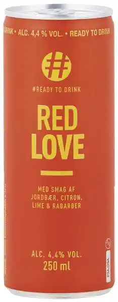 REMA 1000 Red love 4,4%, 25 cl tilbud