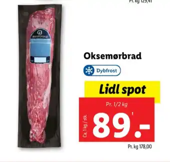 Lidl Meatgroup oksemørbrad tilbud
