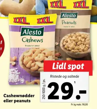 Lidl Alesto cashewnødder tilbud