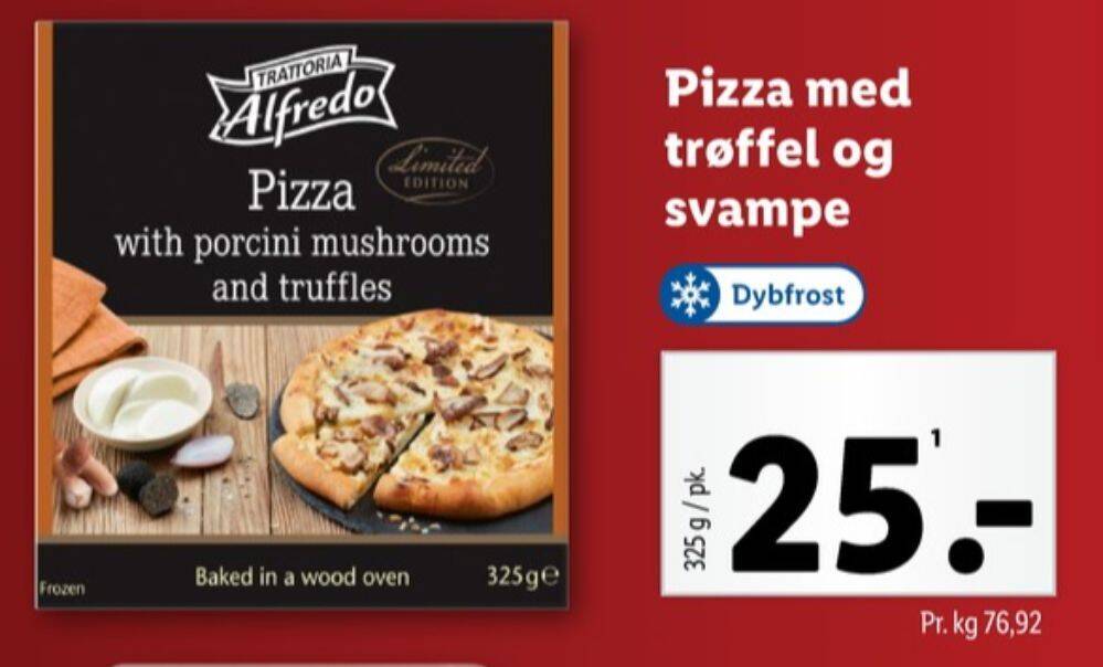 Trattoria alfredo pizza tilbud hos Lidl